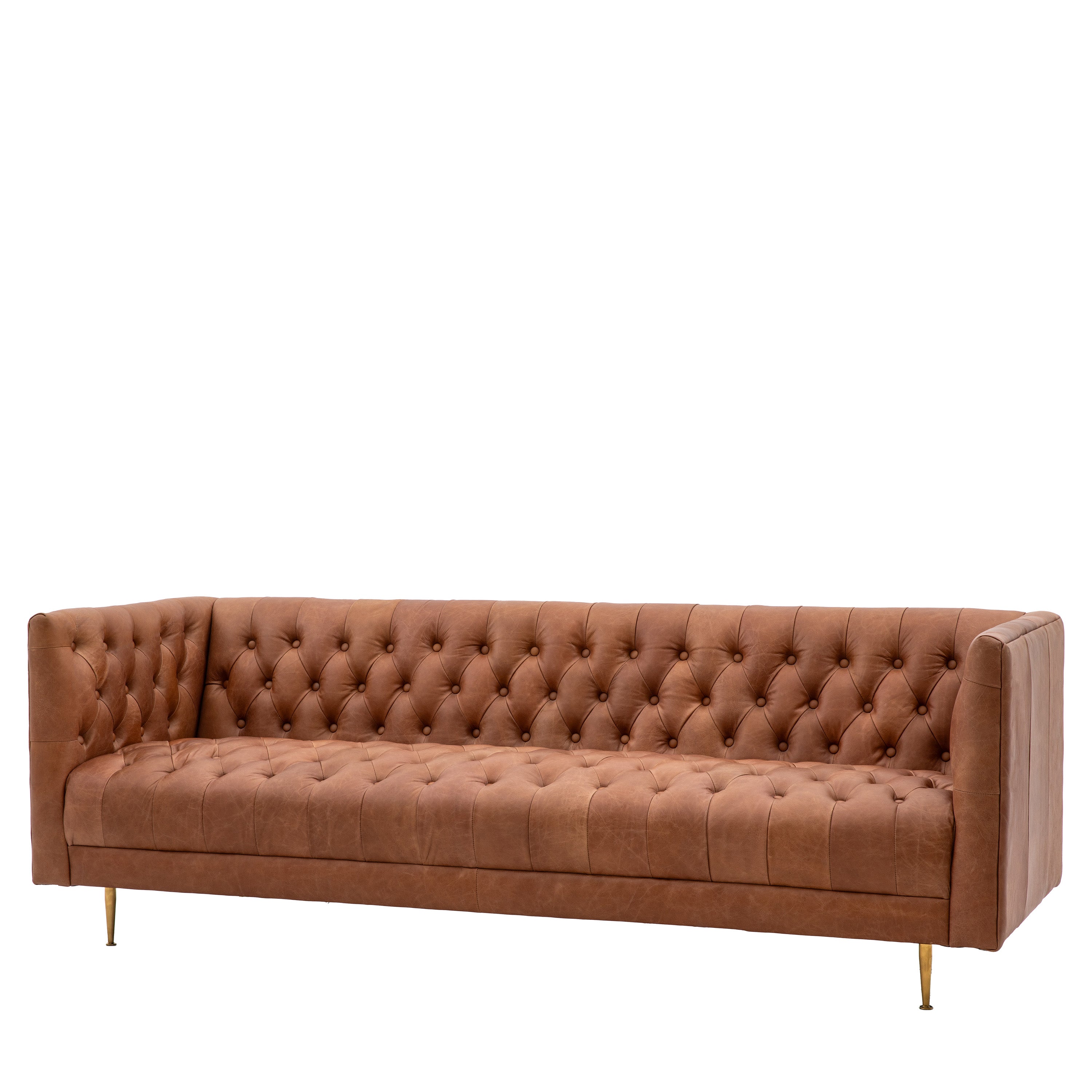 Castro Antique Brown Leather Sofa | 3 Seater